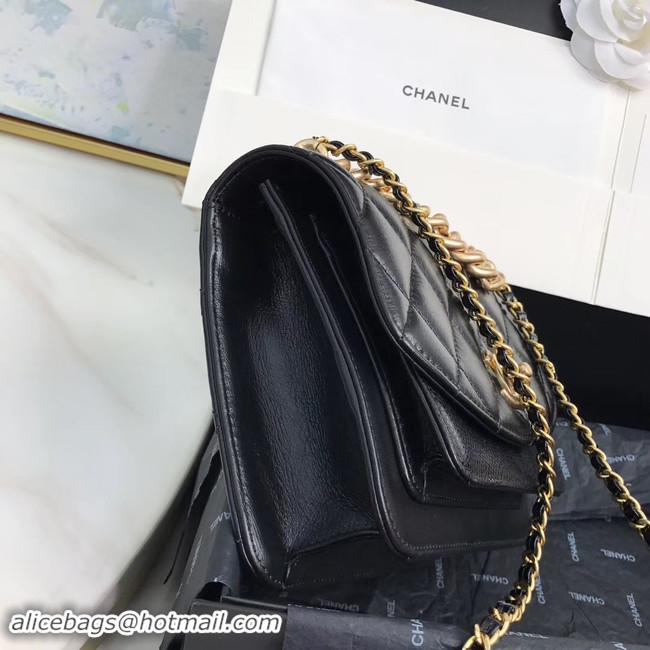 Inexpensive Chanel Small flap bag AS0784 black