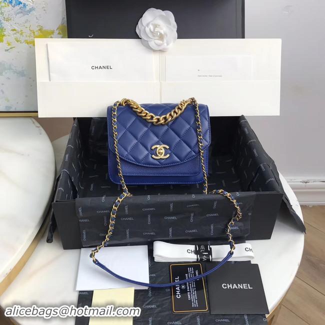 Buy Cheap Chanel Small flap bag AS0784 blue