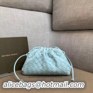 Classic Hot Bottega Veneta Sheepskin Weaving Original Leather BV3693 Sky Blue