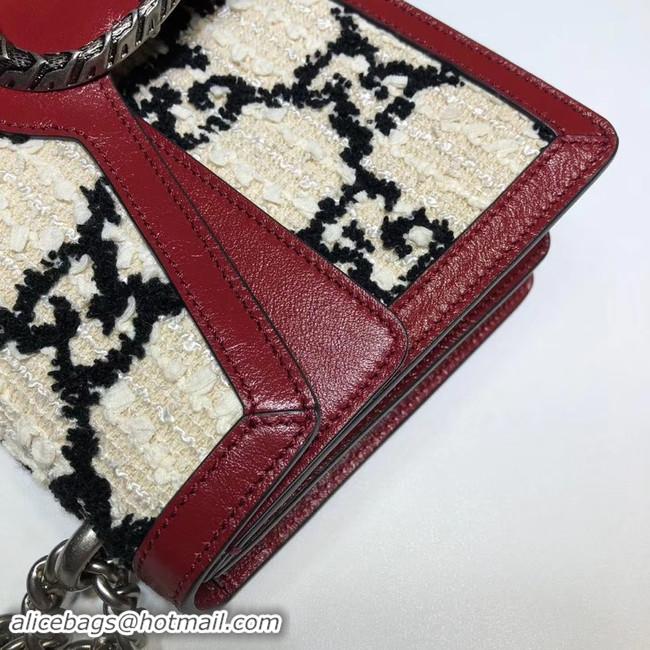 Wholesale Gucci Dionysus GG Original tweed Shoulder Bag 400249 white