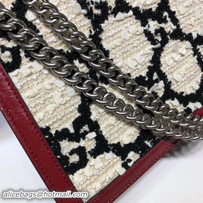 Wholesale Gucci Dionysus GG Original tweed Shoulder Bag 400249 white