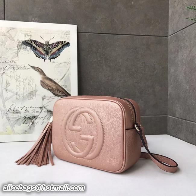 Discount Gucci Soho Calfskin Leather Disco Bag 308364 pink