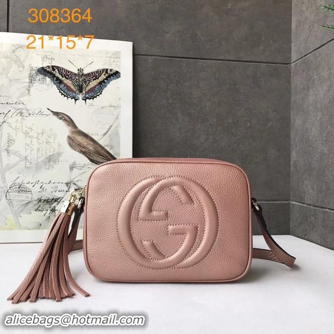 Discount Gucci Soho Calfskin Leather Disco Bag 308364 pink