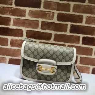 High Quality Gucci GG Supreme canvas shoulder bag 602204 white