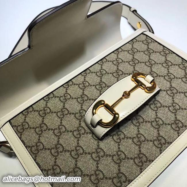 High Quality Gucci GG Supreme canvas shoulder bag 602204 white