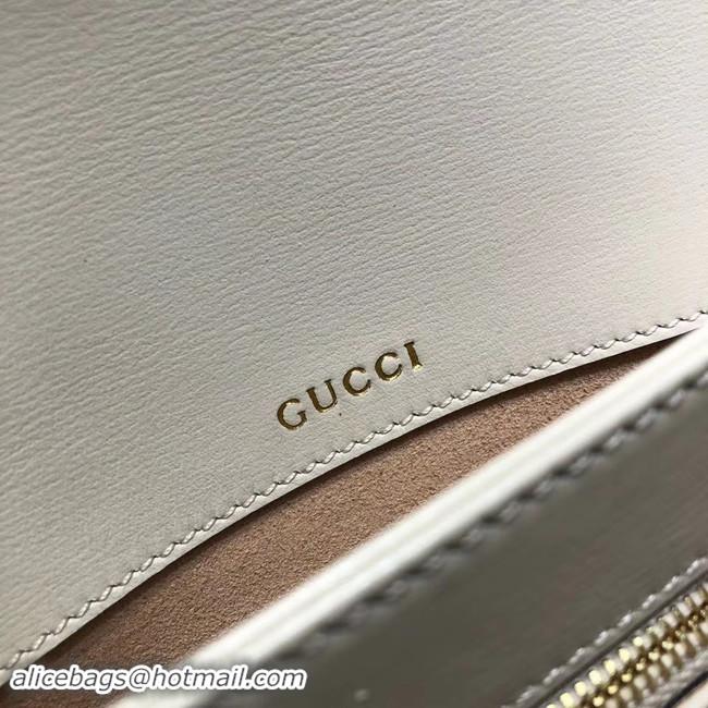 High Quality Gucci GG Supreme canvas shoulder bag 602204 white