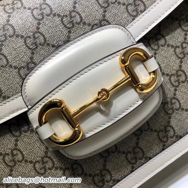 High Quality Gucci GG Supreme canvas shoulder bag 602204 white