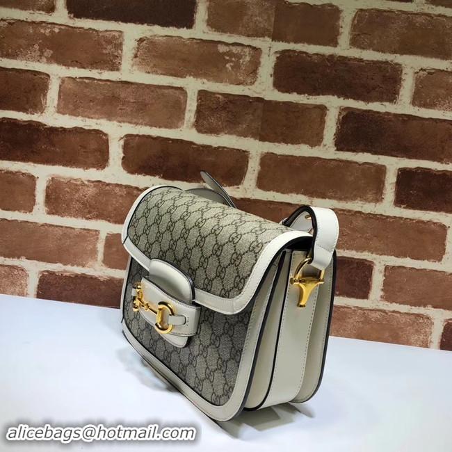 High Quality Gucci GG Supreme canvas shoulder bag 602204 white