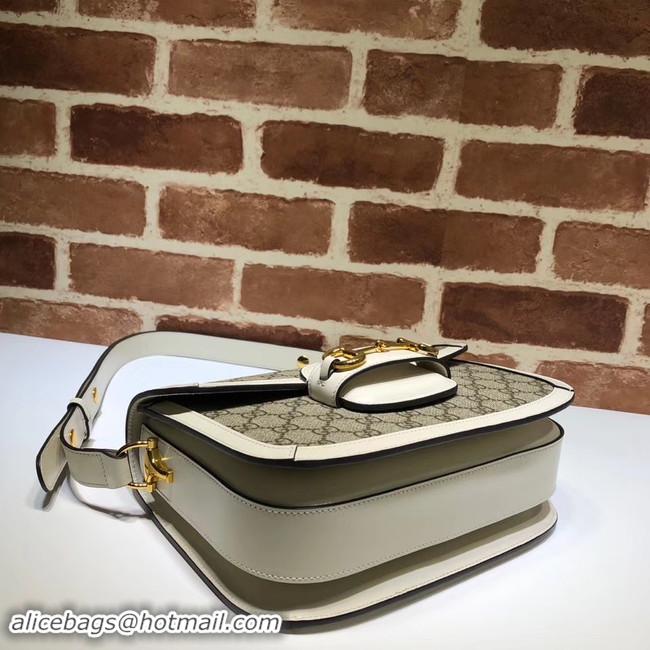 High Quality Gucci GG Supreme canvas shoulder bag 602204 white