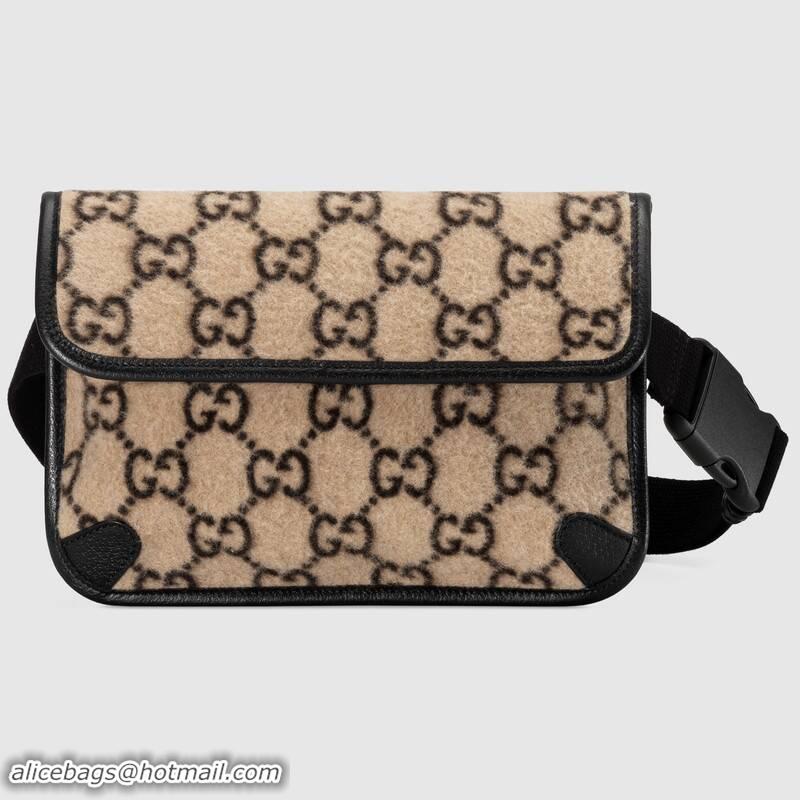 New Fashion Gucci GG wool waist bag 598181 black