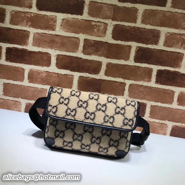 New Fashion Gucci GG wool waist bag 598181 black