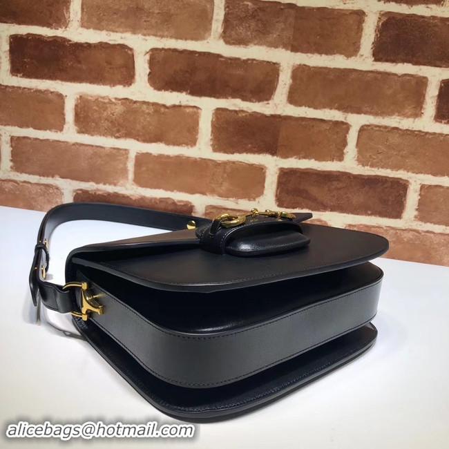 Luxury Wholesale Gucci 1955 leather shoulder bag 602204 black