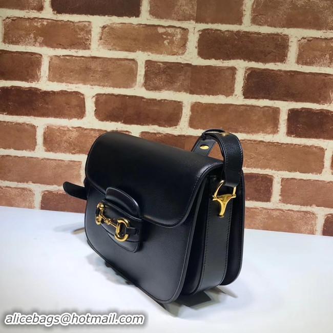 Luxury Wholesale Gucci 1955 leather shoulder bag 602204 black