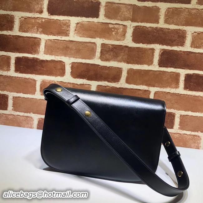 Luxury Wholesale Gucci 1955 leather shoulder bag 602204 black