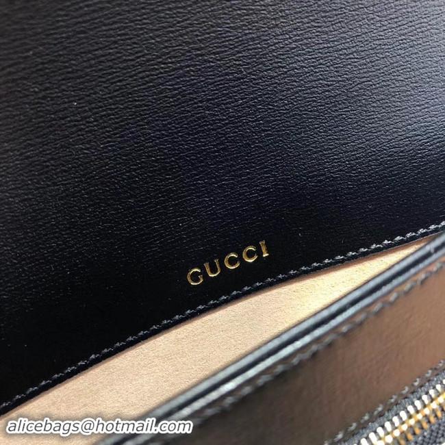 Luxury Wholesale Gucci 1955 leather shoulder bag 602204 black