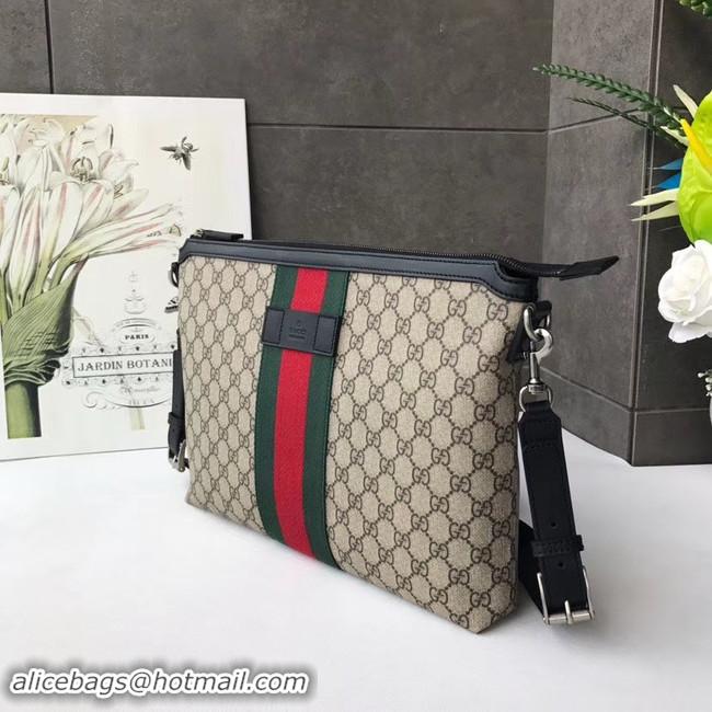 Buy Cheap Gucci GG Supreme canvas shoulder bag 523335 apricot