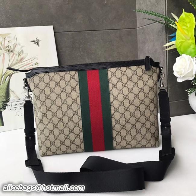 Buy Cheap Gucci GG Supreme canvas shoulder bag 523335 apricot