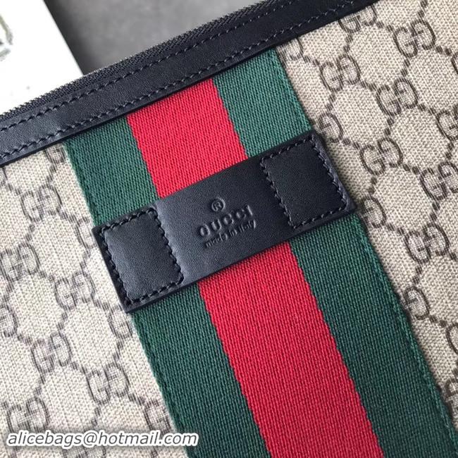 Buy Cheap Gucci GG Supreme canvas shoulder bag 523335 apricot