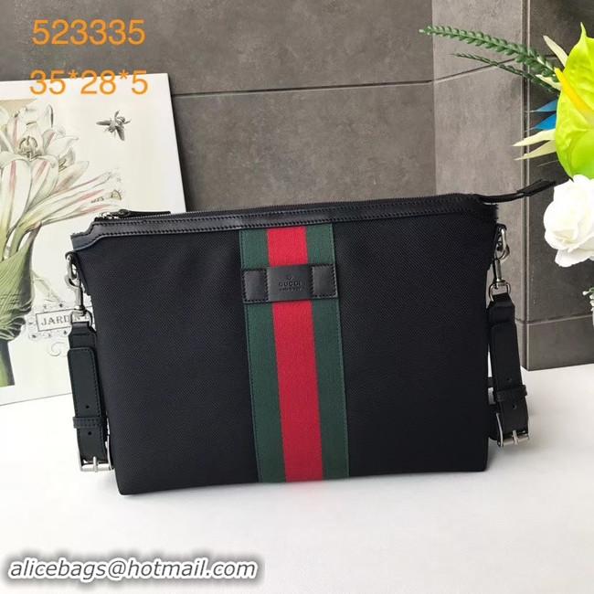 Chic Reproduction Gucci GG Supreme canvas shoulder bag 523335 black