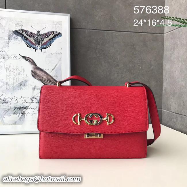 Crafted Discount Gucci GG Leather Shoulder Bag A576388 red