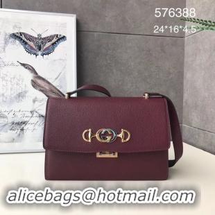 Shop Cheap Gucci GG Leather Shoulder Bag A576388 Purplish