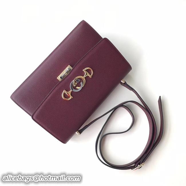 Shop Cheap Gucci GG Leather Shoulder Bag A576388 Purplish