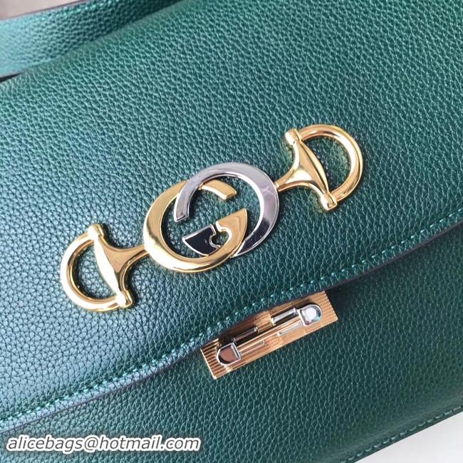 Low Cost Gucci GG Leather Shoulder Bag A576388 green