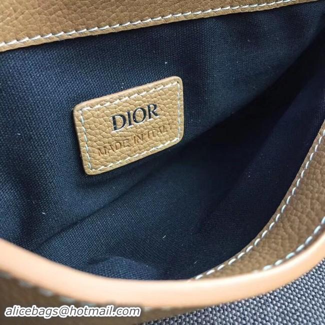 Hot Sale DIOR OBLIQUE SADDLE BELT BAG M9021 brown