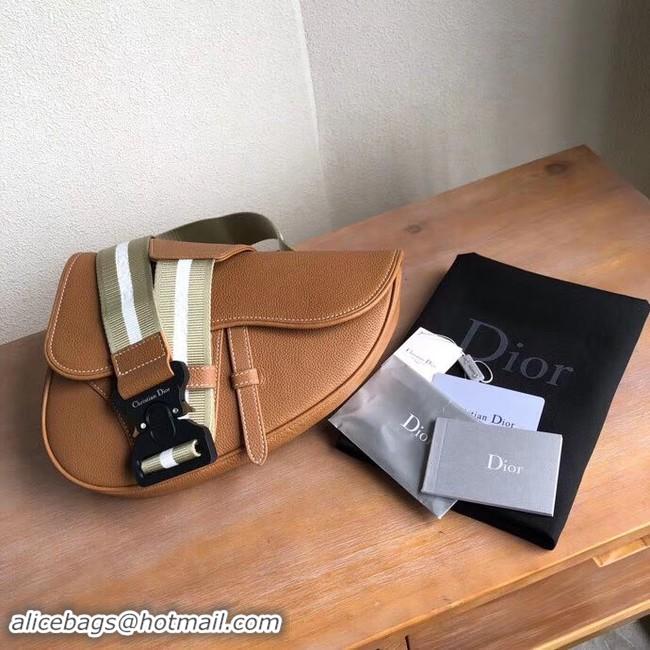 Grade Quality DIOR OBLIQUE SADDLE BELT BAG M9020 brown