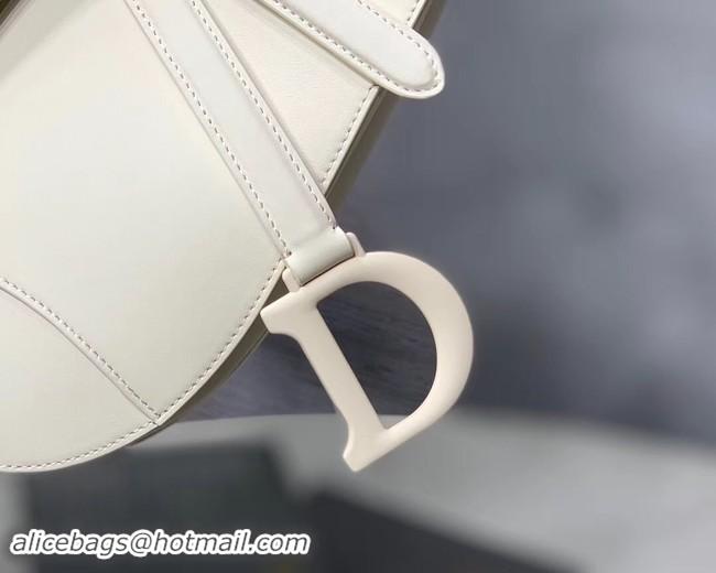 Good Product Dior SADDLE-TAS VAN KALFSLEER Bag M0446C white