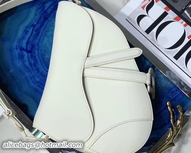 Good Product Dior SADDLE-TAS VAN KALFSLEER Bag M0446C white