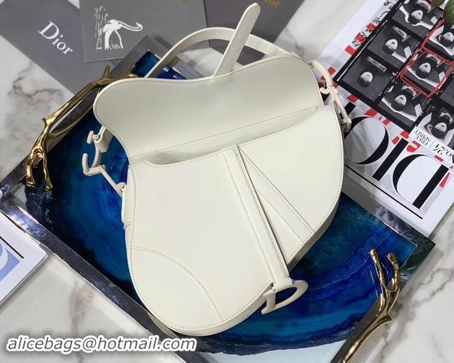 Good Product Dior SADDLE-TAS VAN KALFSLEER Bag M0446C white