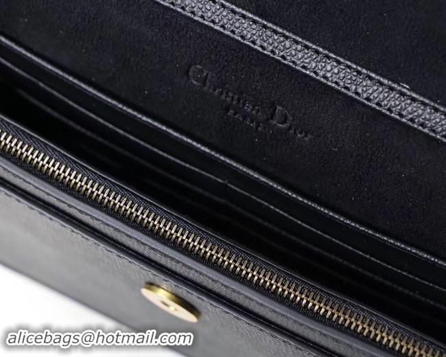 Good Looking Dior SADDLE DIOR OBLIQUE Chain Clutch bag S5614 black