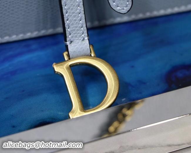 Discount Dior SADDLE DIOR OBLIQUE Chain Clutch bag S5614 light blue