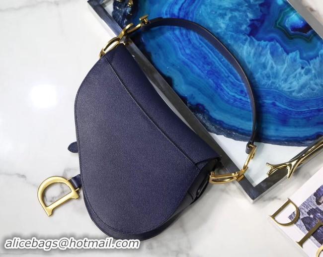 Discounts Dior SADDLE-TAS VAN KALFSLEER M0446C dark blue