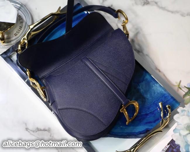 Discounts Dior SADDLE-TAS VAN KALFSLEER M0446C dark blue