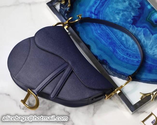 Discounts Dior SADDLE-TAS VAN KALFSLEER M0446C dark blue