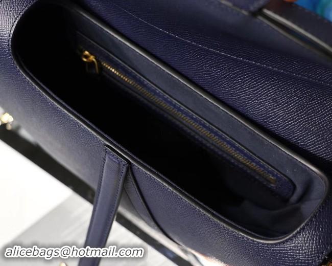 Discounts Dior SADDLE-TAS VAN KALFSLEER M0446C dark blue