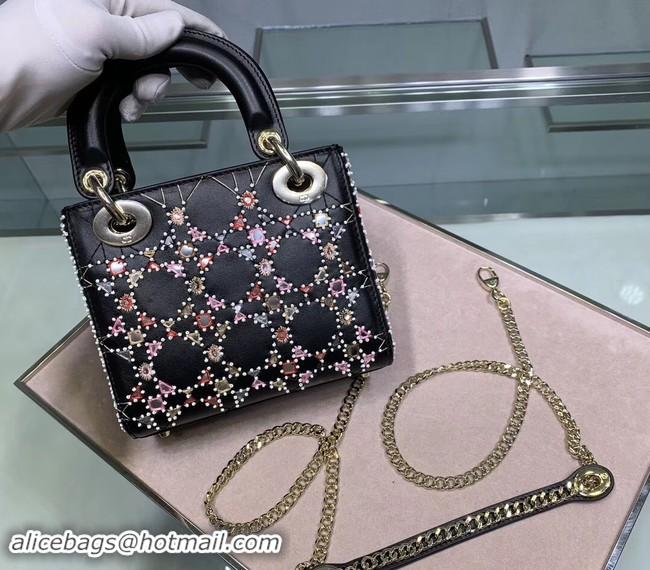 Fashion LADY DIOR embroidered cattle leather M05051