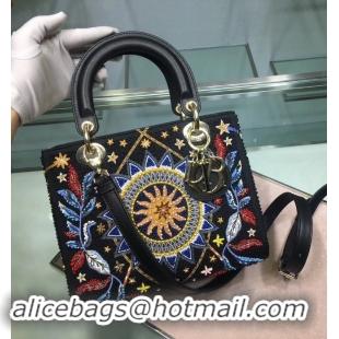 New Style LADY DIOR embroidered cattle leather M05651