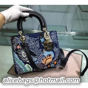 Luxury LADY DIOR embroidered cattle leather M05652