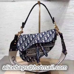 Most Popular Dior SADDLE DENIM CANVAS BAG C0158 Denim Black