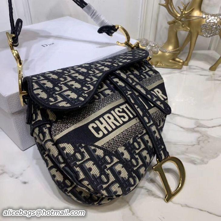 Most Popular Dior SADDLE DENIM CANVAS BAG C0158 Denim Black