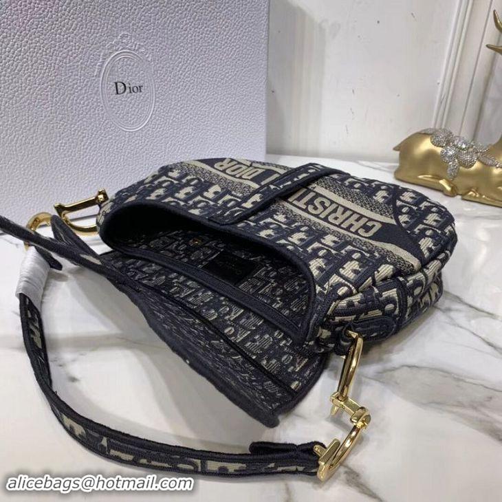 Most Popular Dior SADDLE DENIM CANVAS BAG C0158 Denim Black