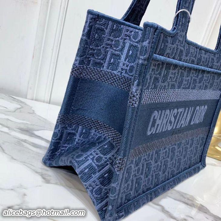 Best Price DIOR TOTE BAG IN EMBROIDERED CANVAS C0195 Blue