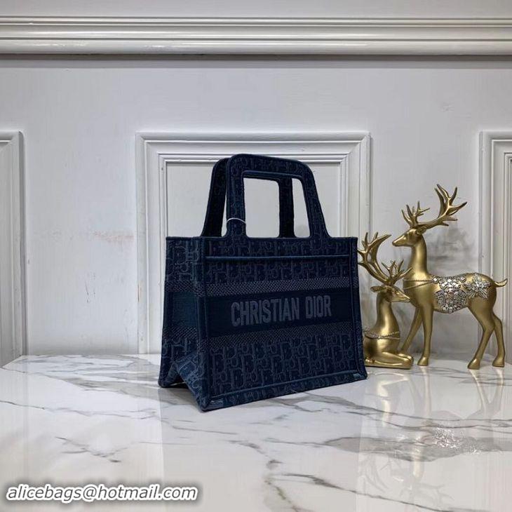 Best Price DIOR TOTE BAG IN EMBROIDERED CANVAS C0195 Blue