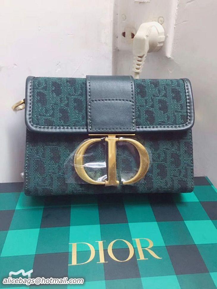 Top Grade Dior 30 MONTAIGNE DIOR OBLIQUE BAG C1693 Green