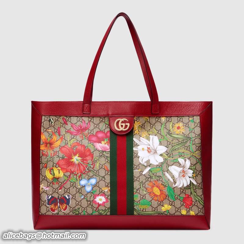 Buy Cheapest Gucci Ophidia small GG tote bag 547551 red