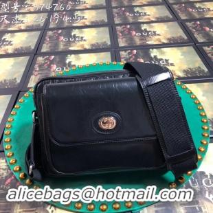 Fashion Discount Gucci GG Original Leather Messenger Bag 574760 black