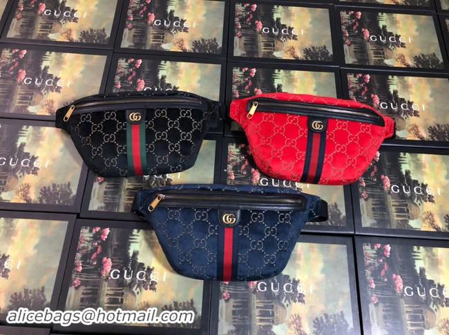 Top Quality Cheapest Gucci GG Velvet Waistpack 574968 Red